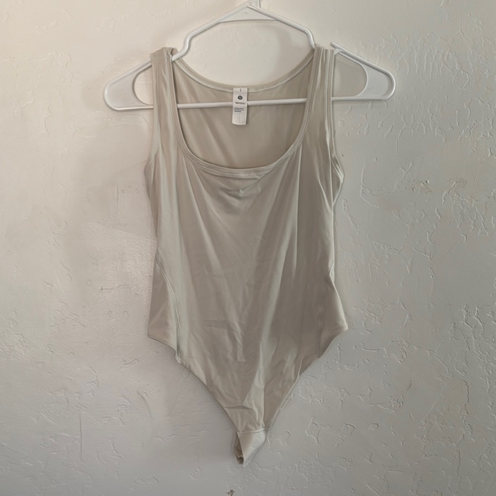 Lululemon Athletica Cream Fitted Bodysuit